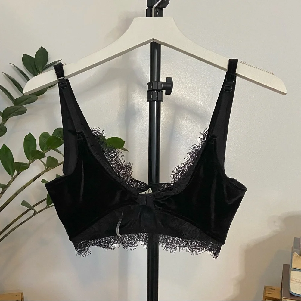 Free People Black Velvet Bra - Picture 4 of 6